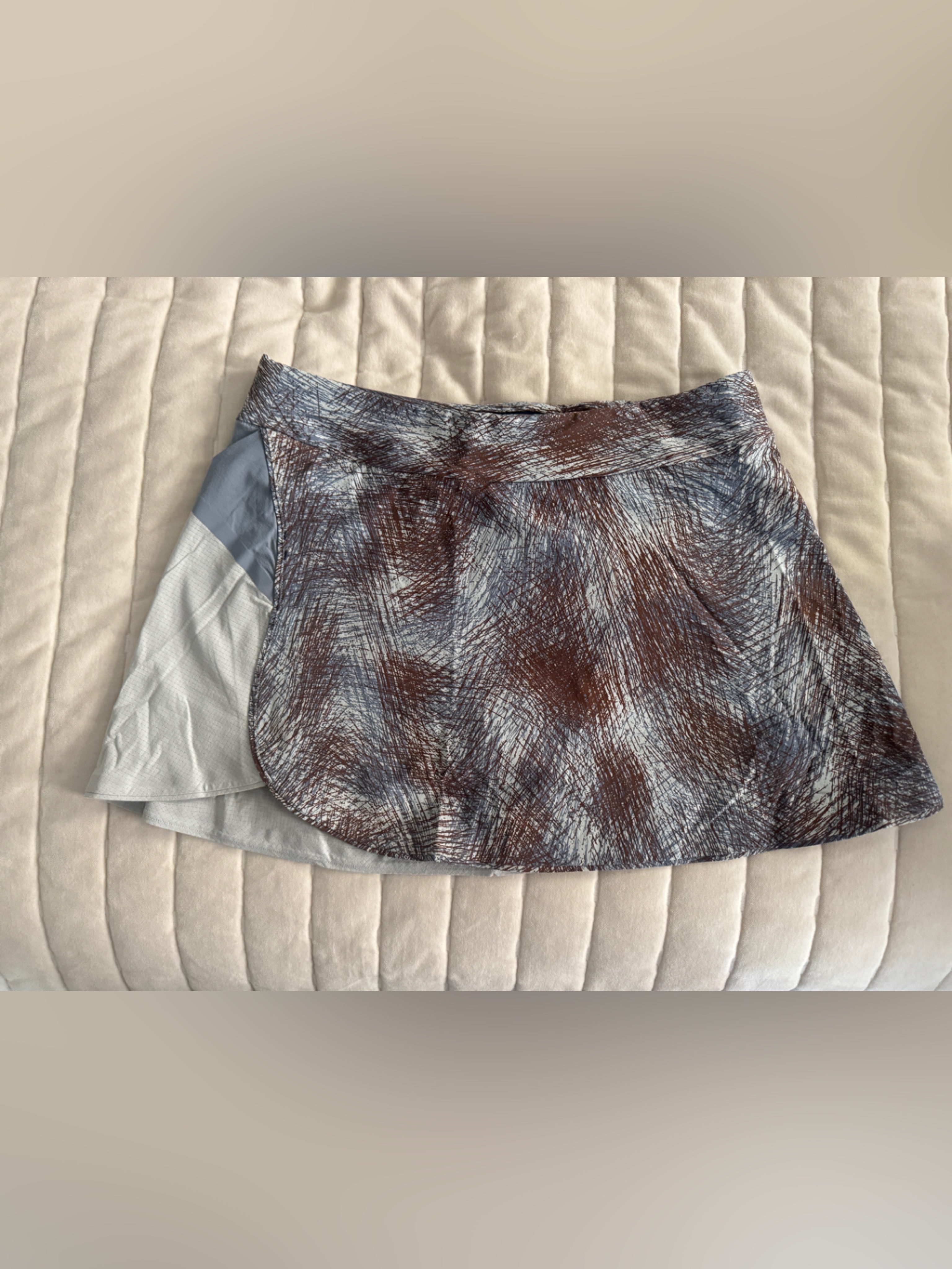 Outdoor Voices Blue And Brown Exercise Skirt